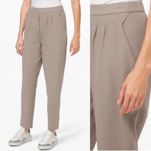 Lululemon Essential Trouser Pant High Rise Tan Taupe Casual Minimalist Travel 4